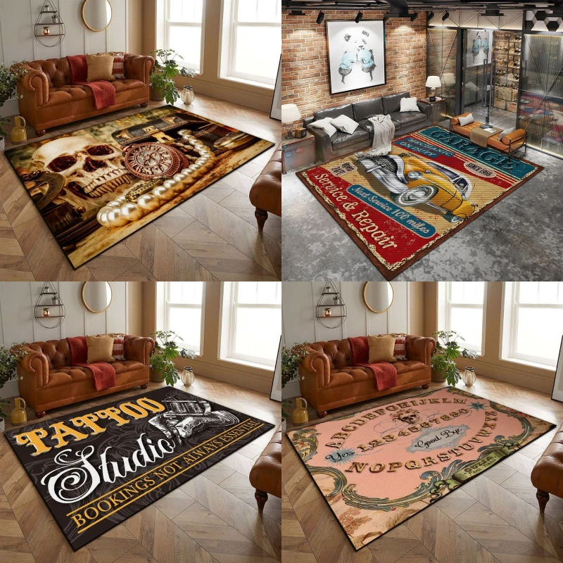 Abstrakter Hexenschädel-Muster, großer Teppich für Zuhause, Wohnzimmer, Schlafzimmer, Sofa, Fußmatte, Dekor, Teppich, rutschfeste Bodenmatte, Kreativität
