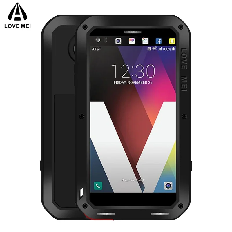 

Love Mei Metal Case For LG V60 V30 G7 ThinQ ThinQ Shockproof Phone Case Cover For LG G7 ThinQ Full Body Anti-Fall Armor Case