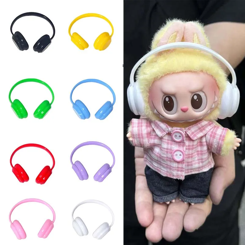 (No dolls) For Labubu V1 V2 V3 & Cotton Doll Matching Accessories Headphones For Labubu Trendy Accessories DIY Toys