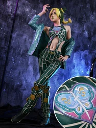 Anime JJBA Stone Ocean Cujoh Jolyne Cosplay Costume Jolyne Kujo Cosplay Role Play Clothing Halloween Party Uniforms Custom Made