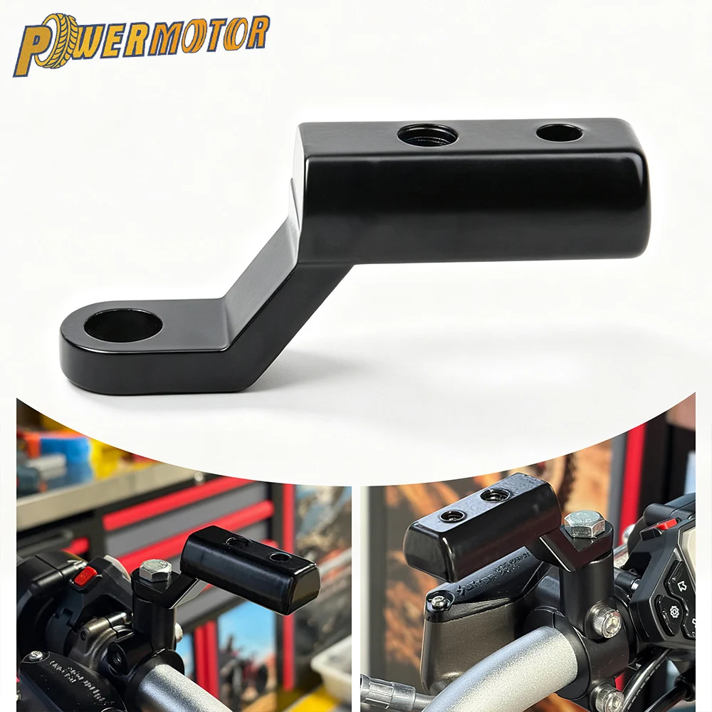 Motorcycle Universal Rearview Mirror Expander Mounting Bracket CNC Aluminum for Triumph Suzuki Kawasaki Motorbike Accessories