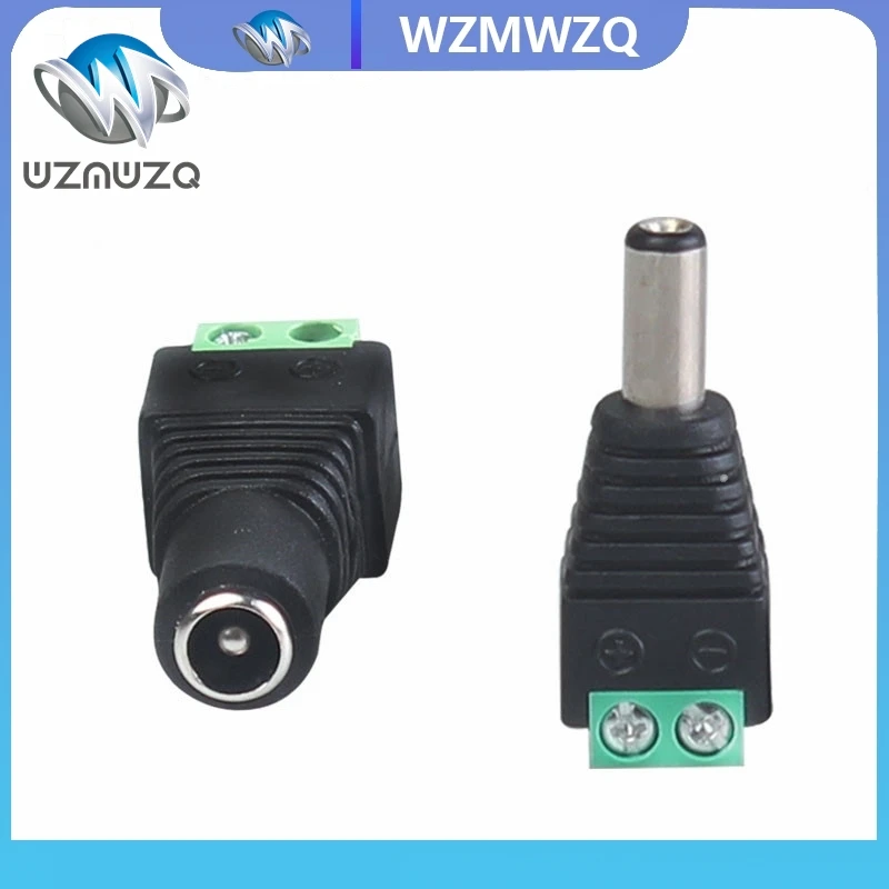 5pcs Female +5 pcs Male DC Connector 2.1*5.5mm Power Jack Adapter Plug Cable Connector For 3528/5050/5730 LED Strip Light