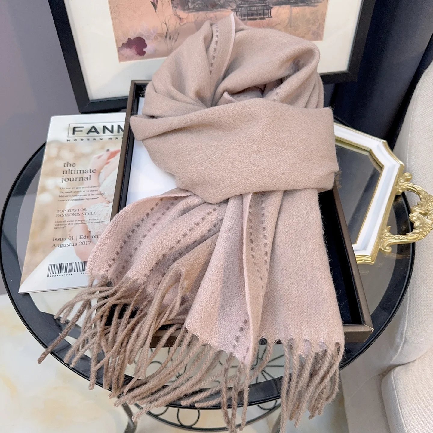 double-sided-pure-wool-tassel-scarf-women's-warm-winter-faion-korean-sle-versatile-oulder-wrap-scarf-for-couples-students