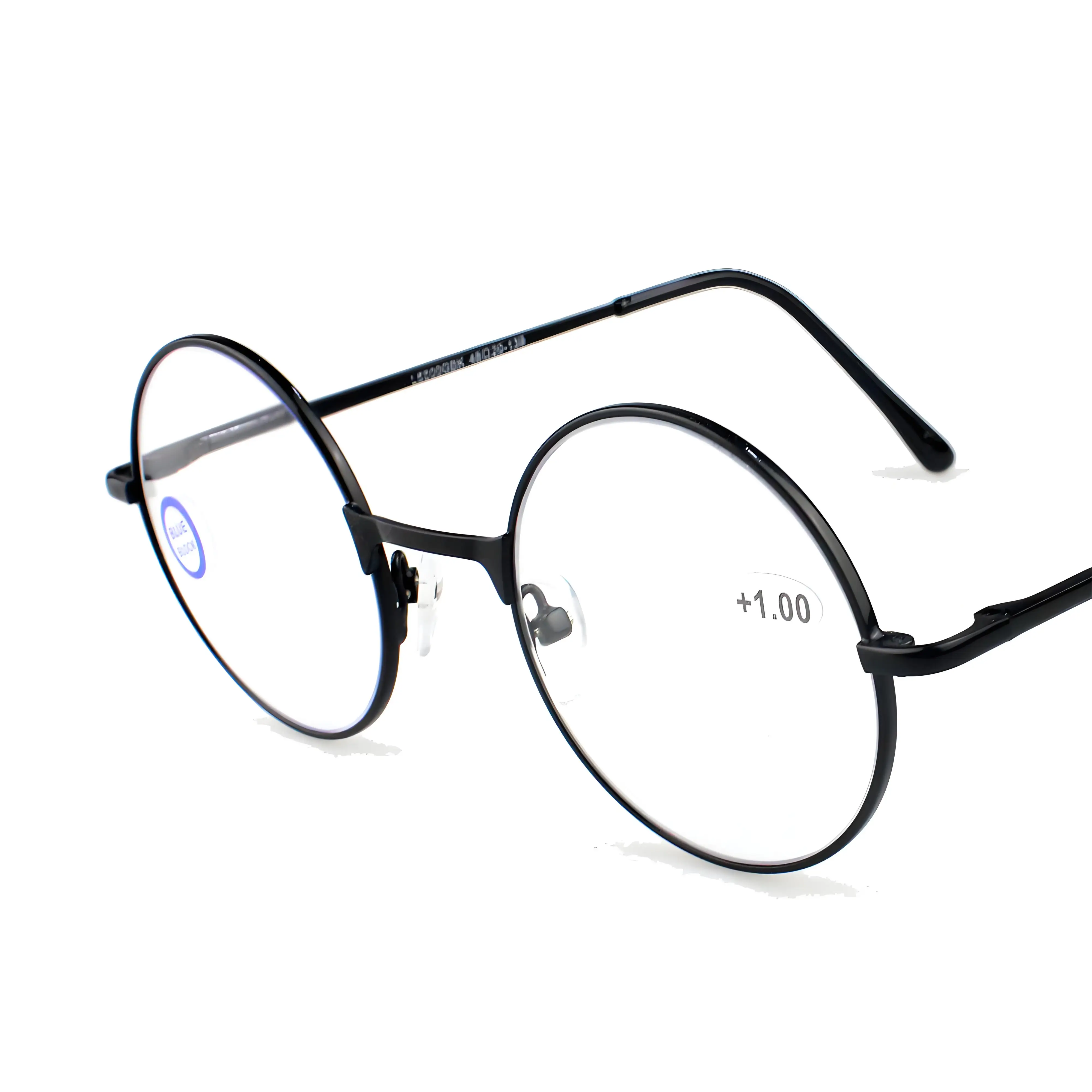 Reading Glasses Woman and Men Circlar Anti Blue Metal Extra Large for Small Face Magnifying glasses 1 1.5 2 2.5 3 3.5