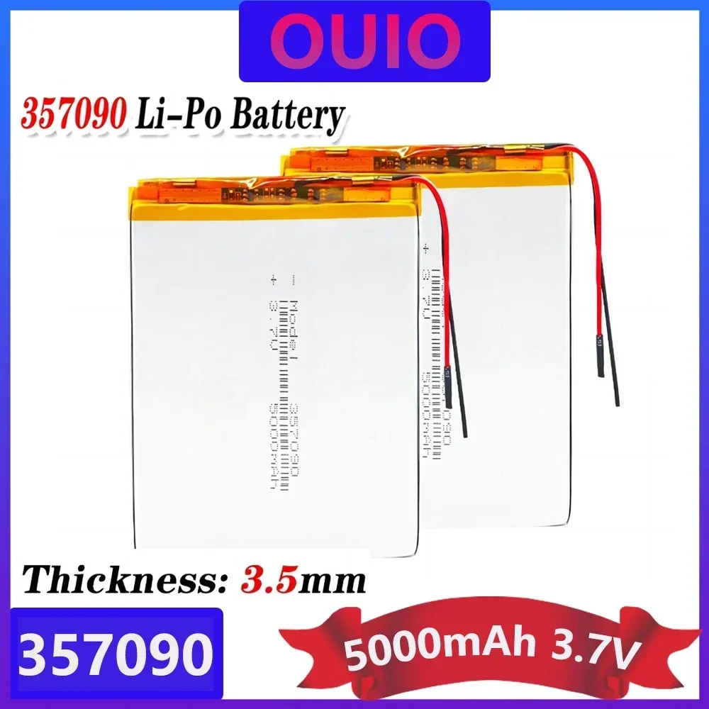 1-10PCS 357090 3.7v 5000mah Lithium Polymer Battery With Board For Pda Tablet Pcs Digital Products