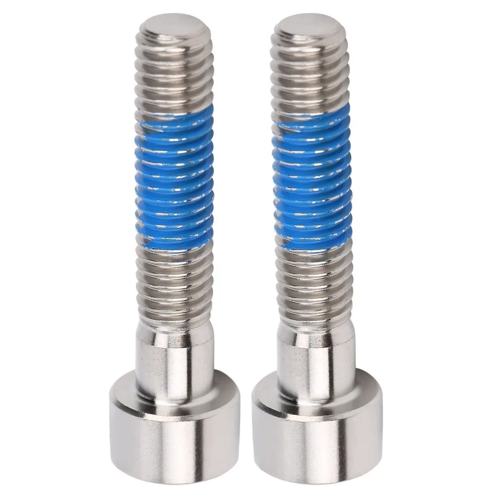 2PCS M6x30mm Bike Stem Bolt Titanium Alloy Cylindrical Head Bicycle Handlebar Stem Bolts Lightweight Bicycle Headset Cap Screws