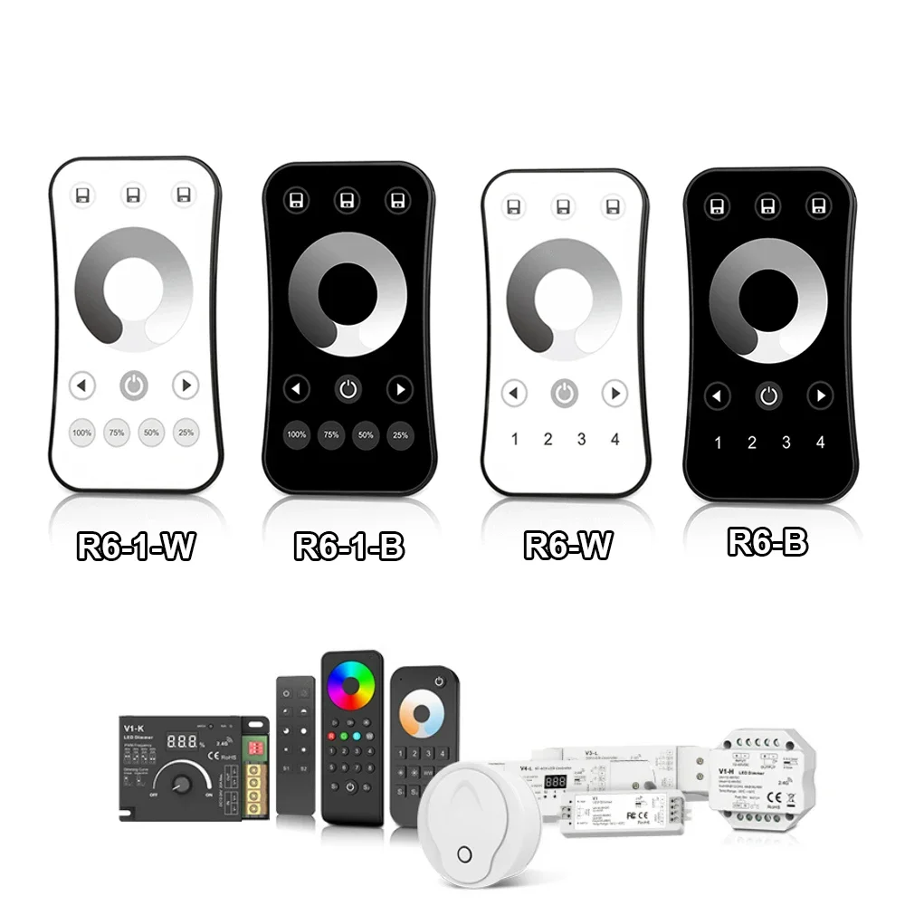 interruptor remoto para cor unica luz de tira led ou modulo controlador serie skydance chave dimming10 r6 r61 r6 r6 1 14 zona rf 24ghz 01