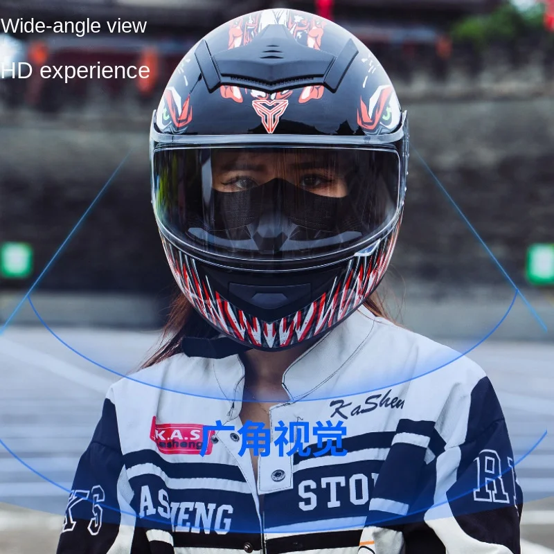Full face racing helmet winter warm unisex motorcycle helmet capacetes para moto