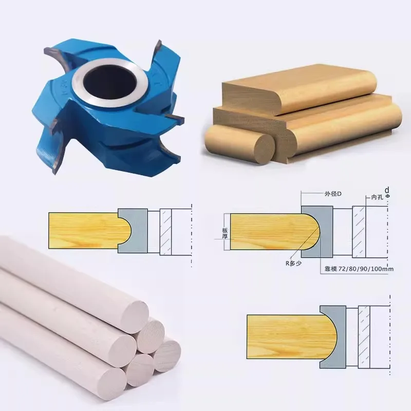 Livter Nice Quality Spindle Moulder Cutter Hard Tungsten Steel 1/2 R Alloy Half Round  Can Be Customized Woodworking Tools
