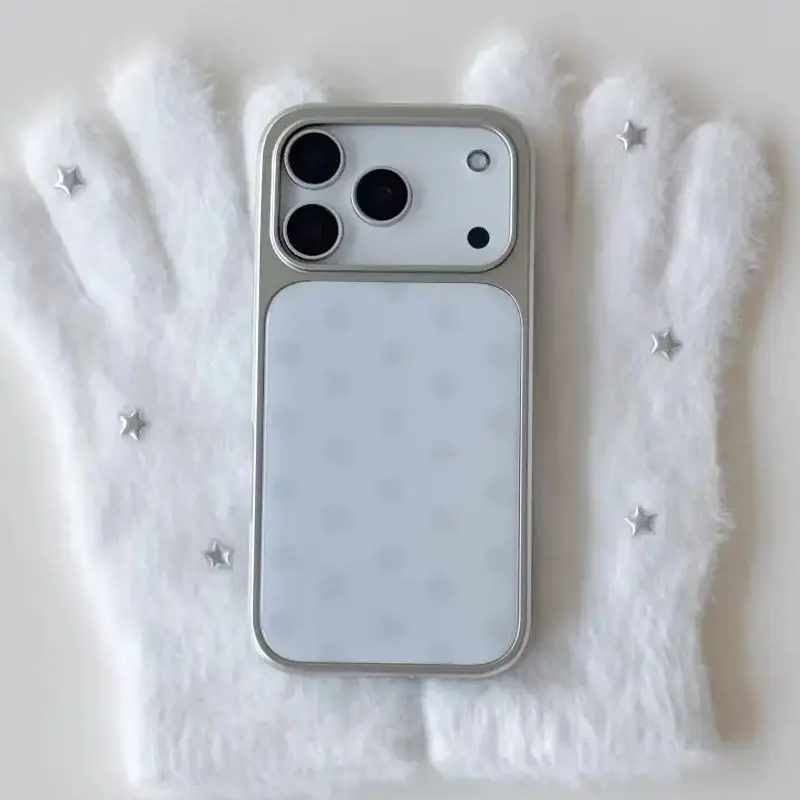 Korean Ins Minimalist Blue Polka Dot Phone Case For iPhone 17 16 15 14 13 12 11 Pro Max Plus Y2K Creative Design Versatile Cover - view 2