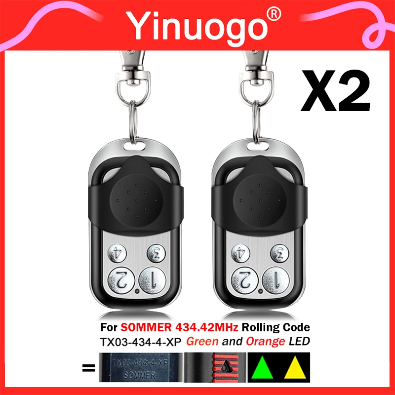 

Пульт дистанционного управления для гаражных ворот SOMMER TX03 434 4 XP, совместимый с SOMMER 4014 TX03-434-2, 4022 TX02-434-2, 434.42 МГц, для открывания гаражных ворот