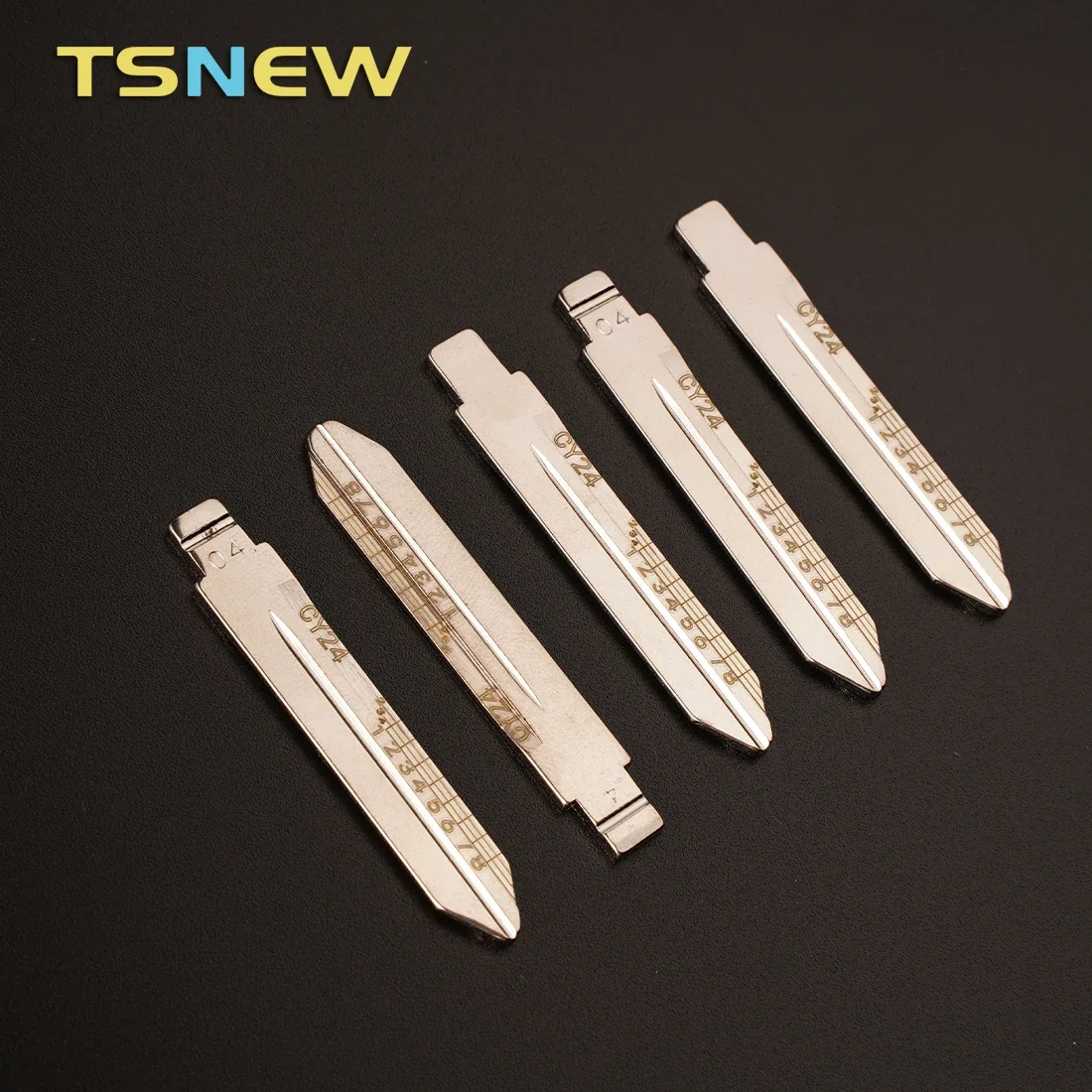 5pcs/lot CY24 Engraved Line Key Blade For Chrysler Jeep Dodge Scale Shearing Teeth Cutting Key Blank 2 IN 1
