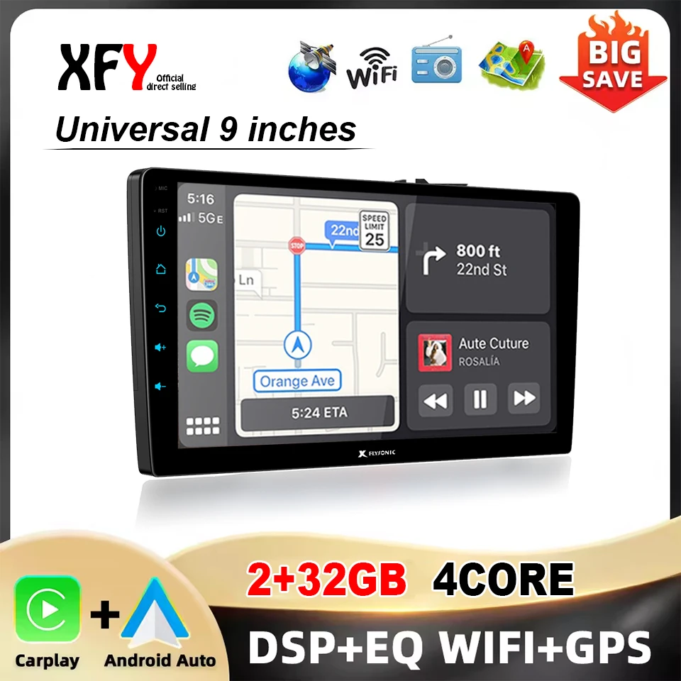 راديو تلقائي XFY CarPlay يعمل بنظام أندرويد لسيارة VW BMW Jeep Audi Honda Ford KIA أنظمة ذكية للسيارة RDS DSP 2DinAutoradio جديد 2026 #1