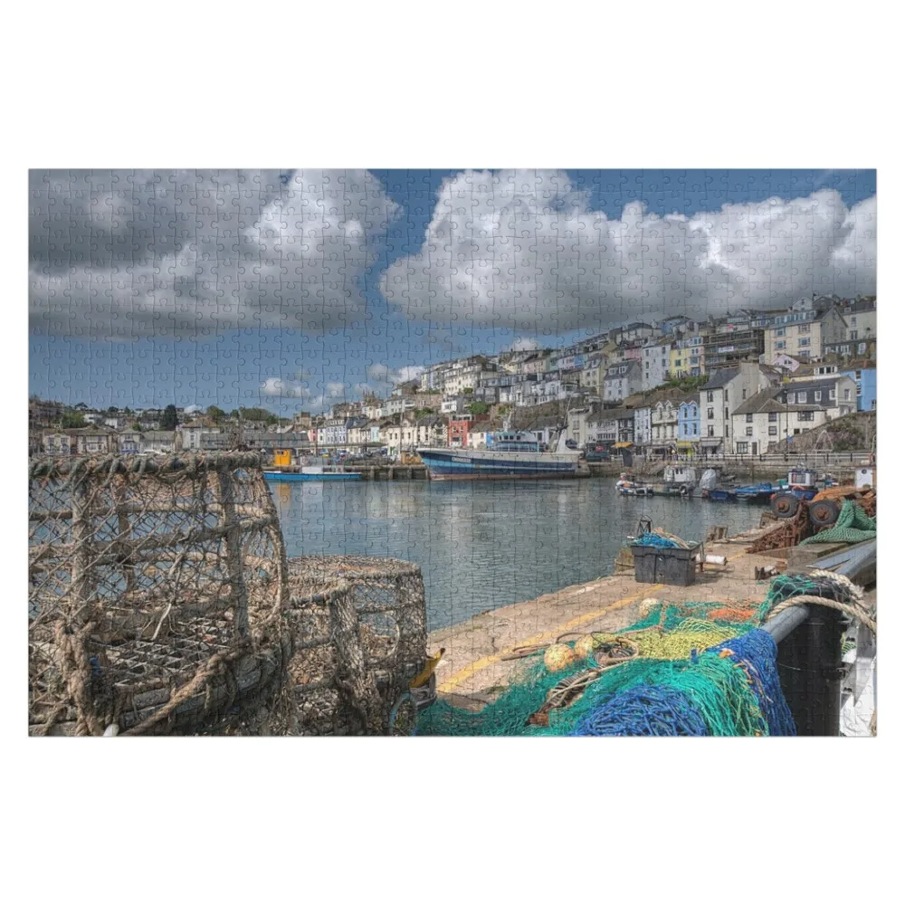 Lobster Pots and fishing nets at Brixham Harbour Jigsaw Puzzle Woodens For Adults Christmas Gifts Baby Toy Puzzle