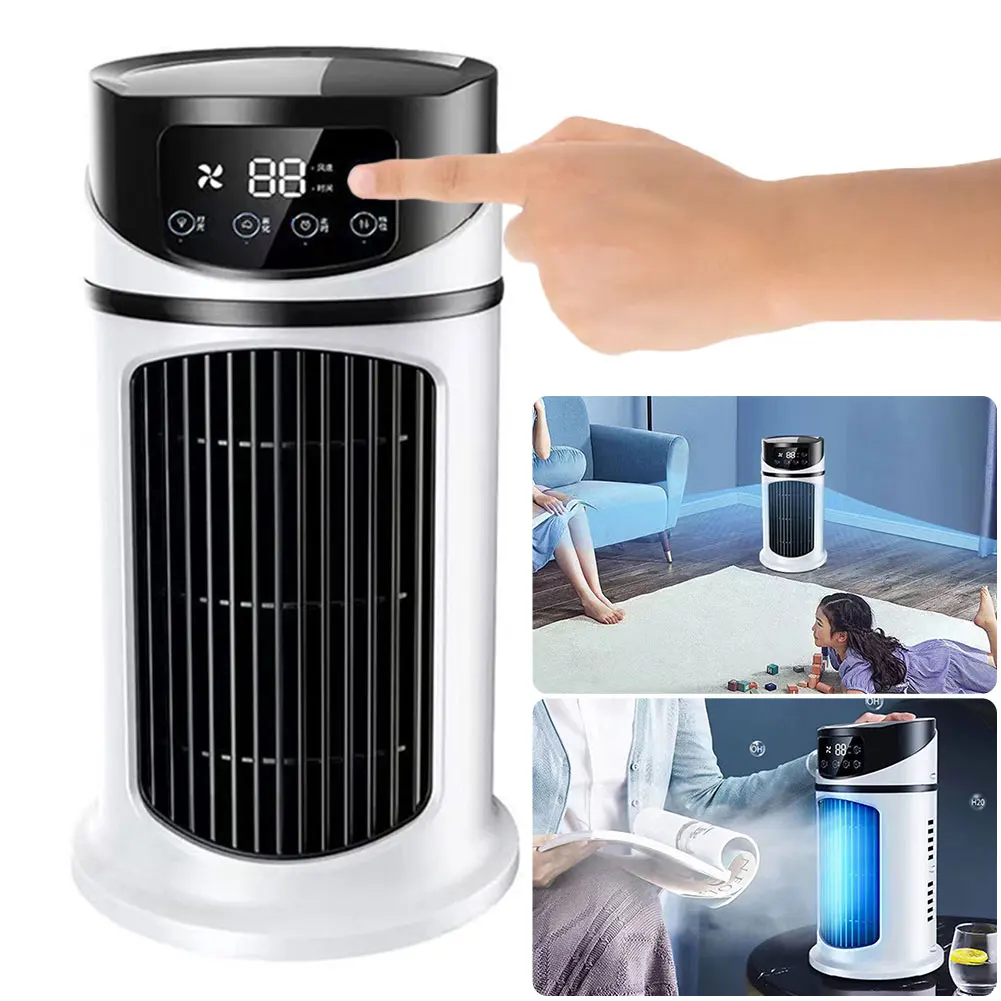 Portable Air Conditioner Fan 6-Hour Timer Air Cooling Fan 6-Speed Personal Air Cooler with Humidifier for Home Room Office