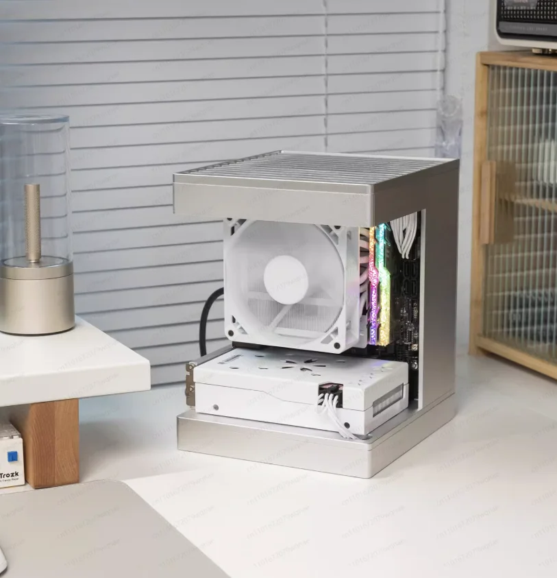Aluminum Alloy S1 Mini Case, ITX Small Form Factor PC Chassis with Sea View Design