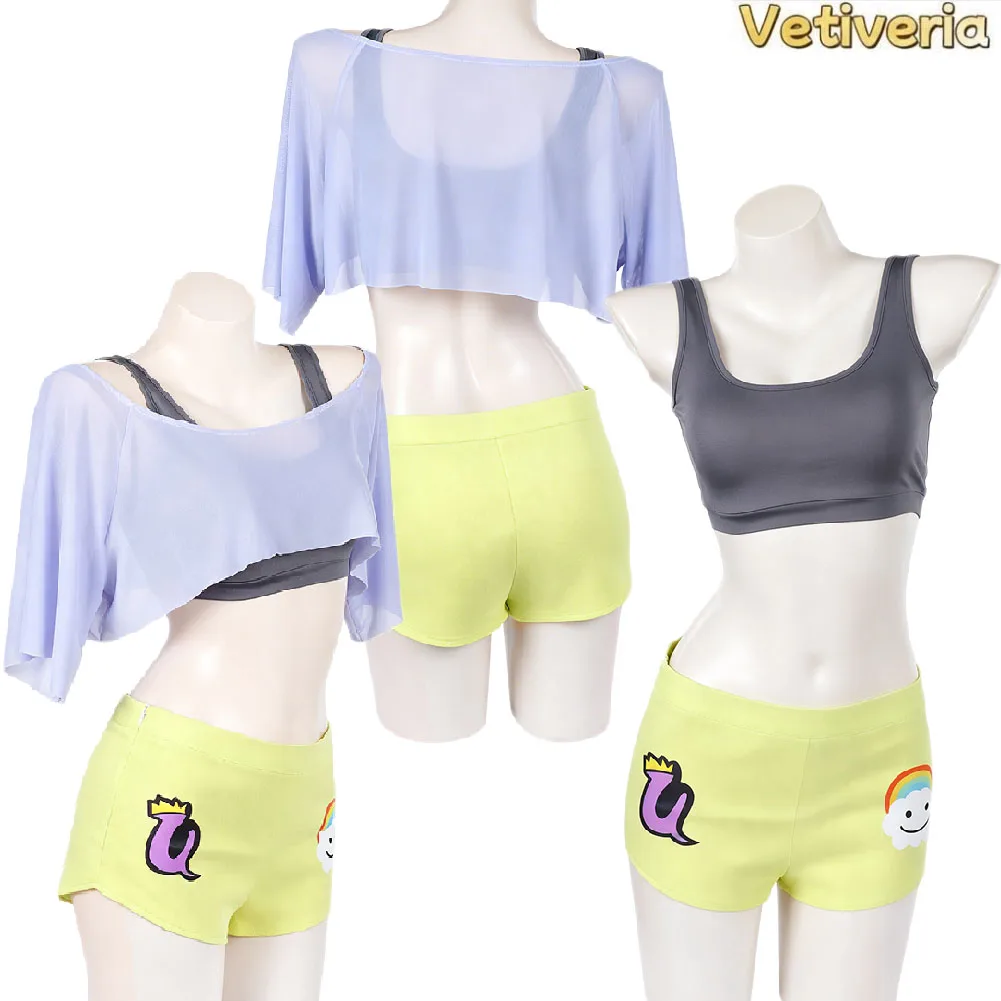 Costume de cosplay Uta pour femme, tenue de pirate d'anime, déguisement de plage, haut, short, gilet, maillot de bain, tenue de carnaval d'Halloween