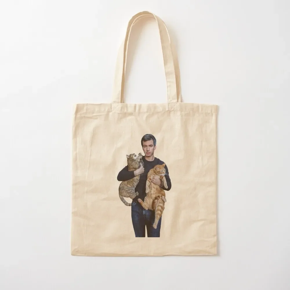 

Nathan Fielder and His Cats Tote Bag bag luxury women Shopper bag