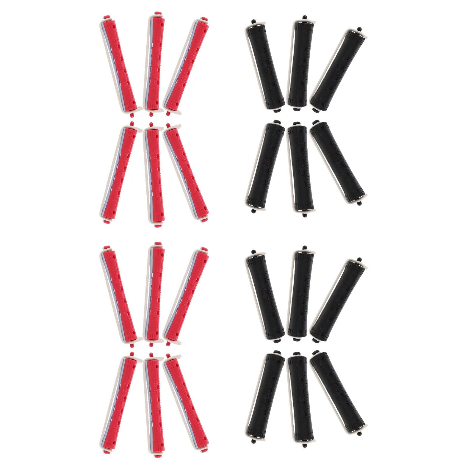 24Pcs Hair Curling Rods Perm Rod Set Heat Resistant Plastic Small Medium Salon Quality Rods for Cold Wave Curling Hairstyles