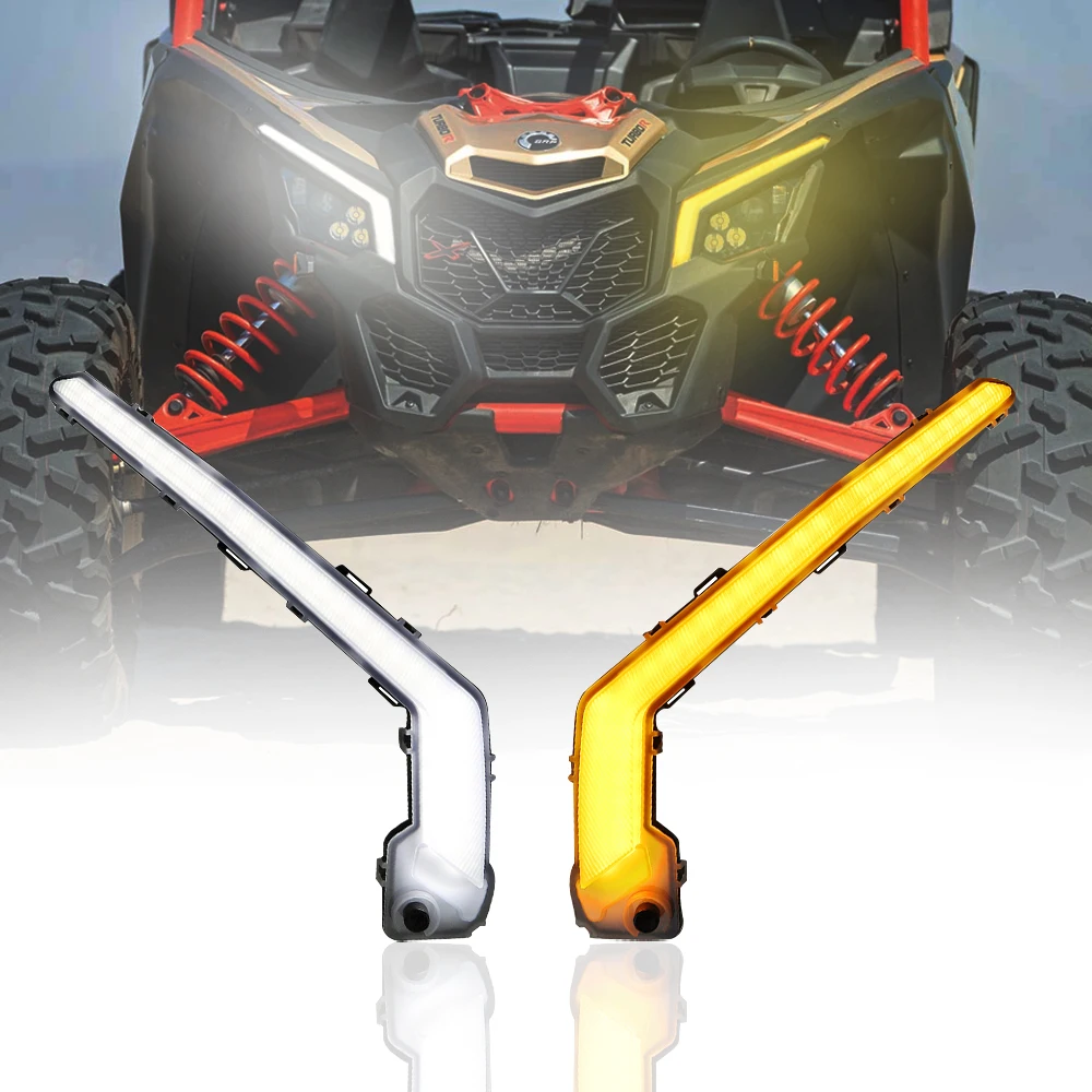 LED Front Turn Signature Light For Can-Am Maverick X3 XDS XRS Max Turbo R 2017-2022 Fang Lights