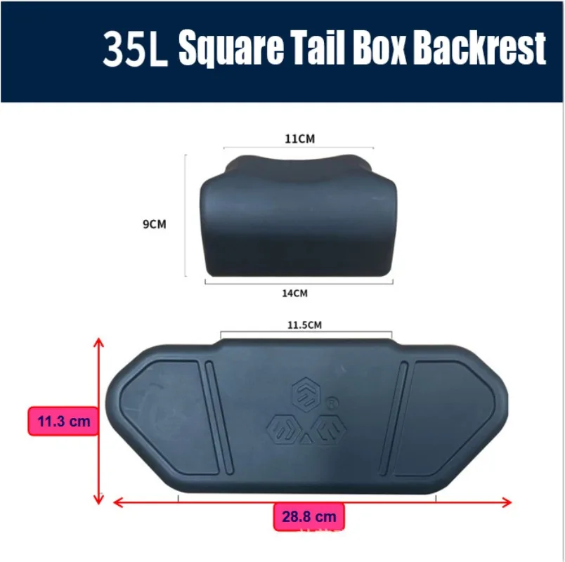 Motorcycle Passenger Backrest Back Pad Universal Self-adhesive Shockproof Rear Square Round Top Case Box Luggage Cushion Pad