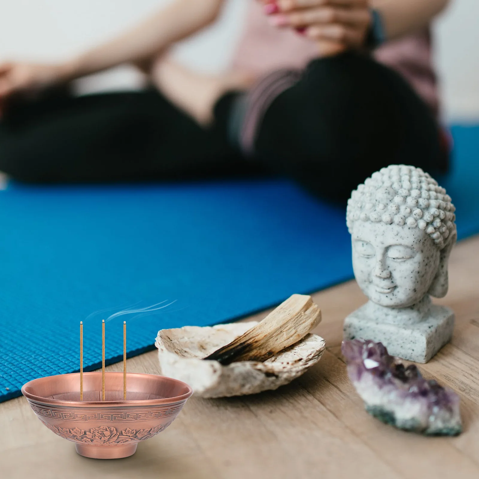 

1pc Retro Incense Burner Vintage Buddhist Household Censer Air Purification Aromatherapy Home Decor Ornament Copper Stick