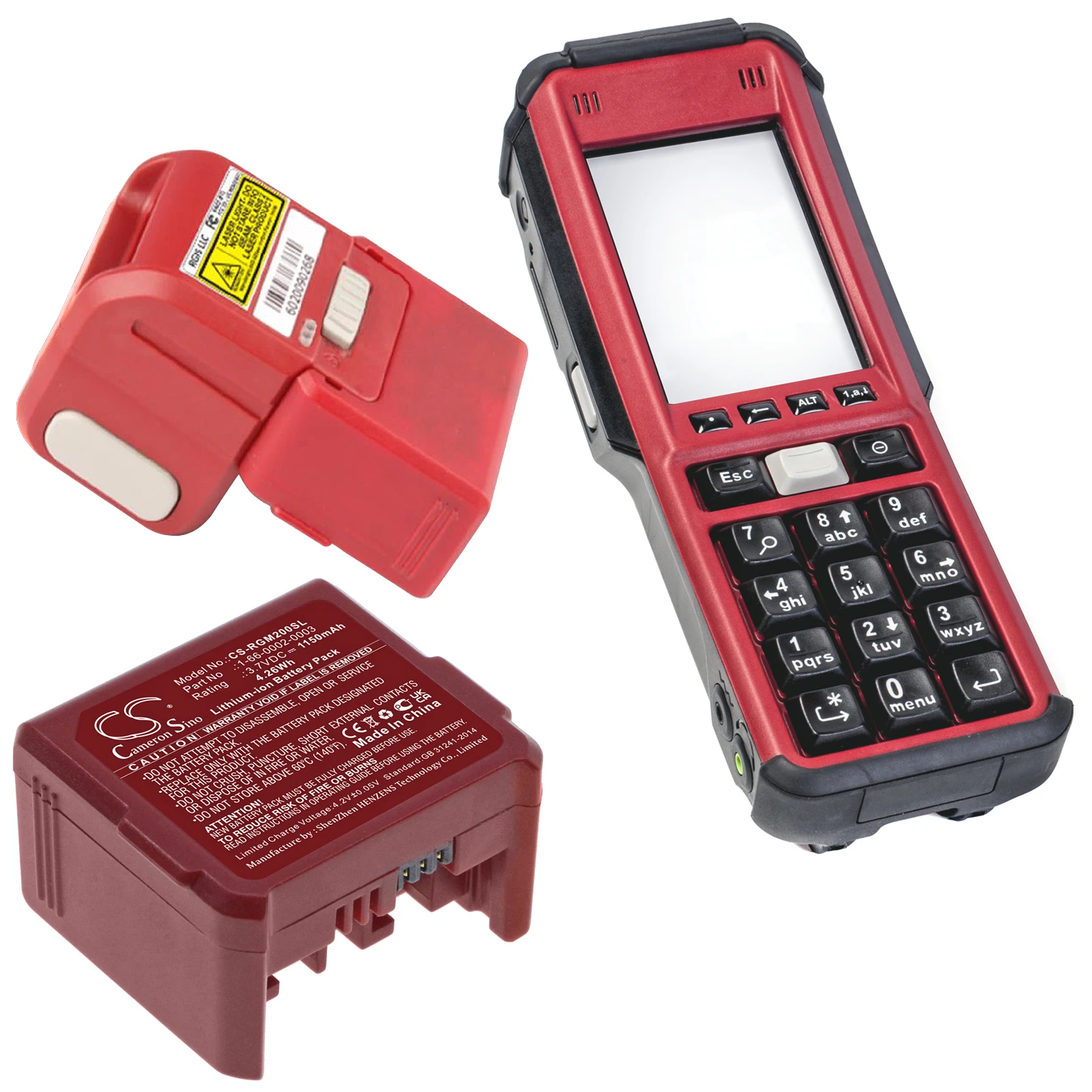 3.7V 1150mAh Barcode Scanner Battery 1-66-0002-0003 for RGIS Guia RM2