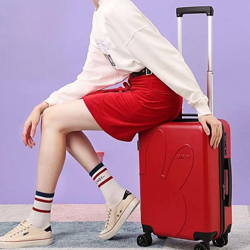 Cartoon Kawaii Miffy Lightweight Trolley Case Universal Wheel Large Capacity Storage Wear-resistant Travel Fashion NewStyle Gift