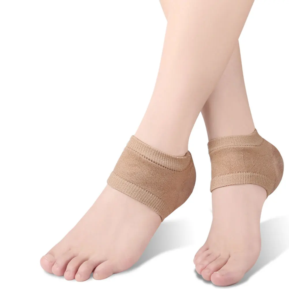 

2pcs Socks For Cracked Heel Repair Moisturizing Gel Heel Sleeves Breathable Reusable Foot Elastic Toeless Socks