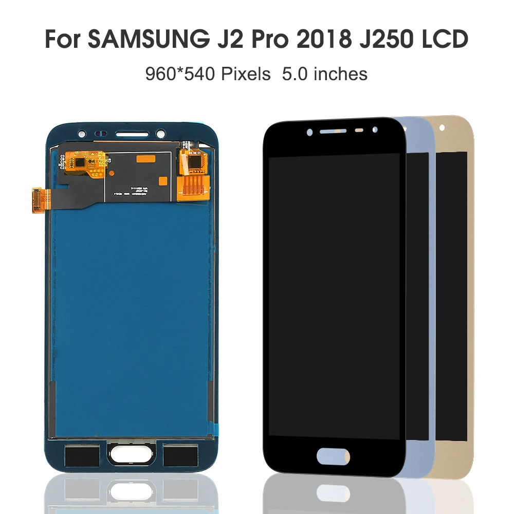 LCD For Samsung Galaxy J2 Pro 2018 J250 Display Touch Screen J250M J250F Digitizer Assembly Replacement Brightness Adjustable