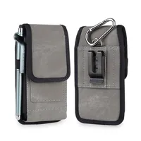 RFID Anti-theft Brush Phone Bag Pouch with Belt Clip for 5.5\