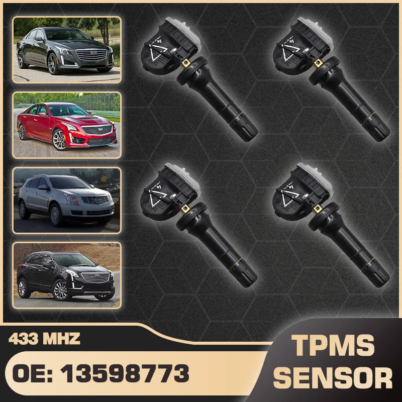 TPMS Tire Pressure Sensor For Cadillac CTS CTS-V 2016-2020 Cadillac SRX 2016 Cadillac XT5 2016-2018 433 MHz 13598773 13516165