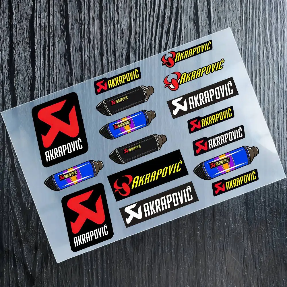 

Светоотражающие наклейки AKRAPOVIC для мотоциклов, водонепроницаемые виниловые наклейки для мотоциклетных шлемов, топливных баков и велосипедов