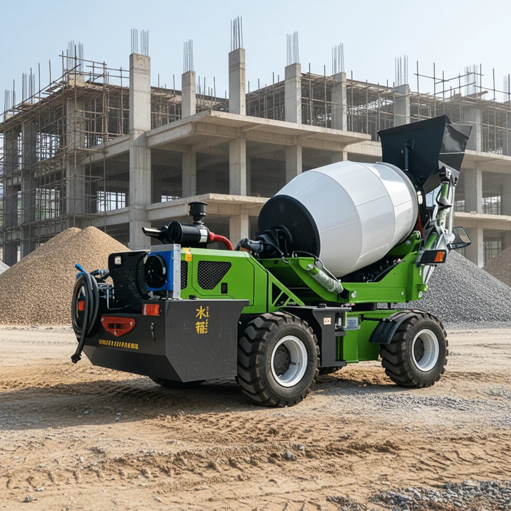 Customized Mobile Self Loading Concrete Mixer Truck Suitable For Road Construction