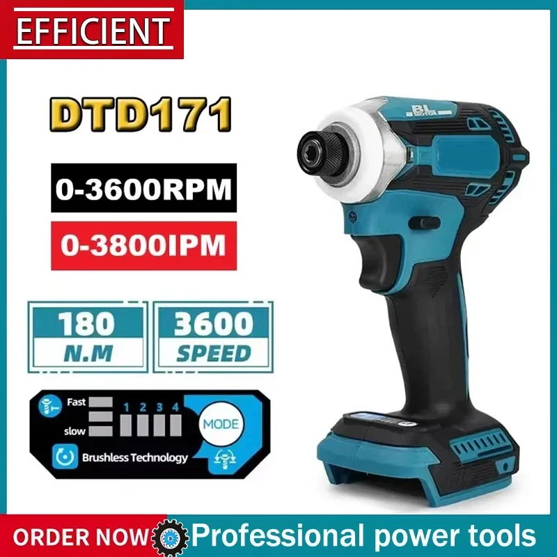 DTD171 فرش شنيور يعمل بالبطارية قابلة للشحن مفك التدريبات أدوات كهربائية لاسلكية 18 فولت BL موتور أداة عارية وحدة أدوات صالح ماكيتا #1