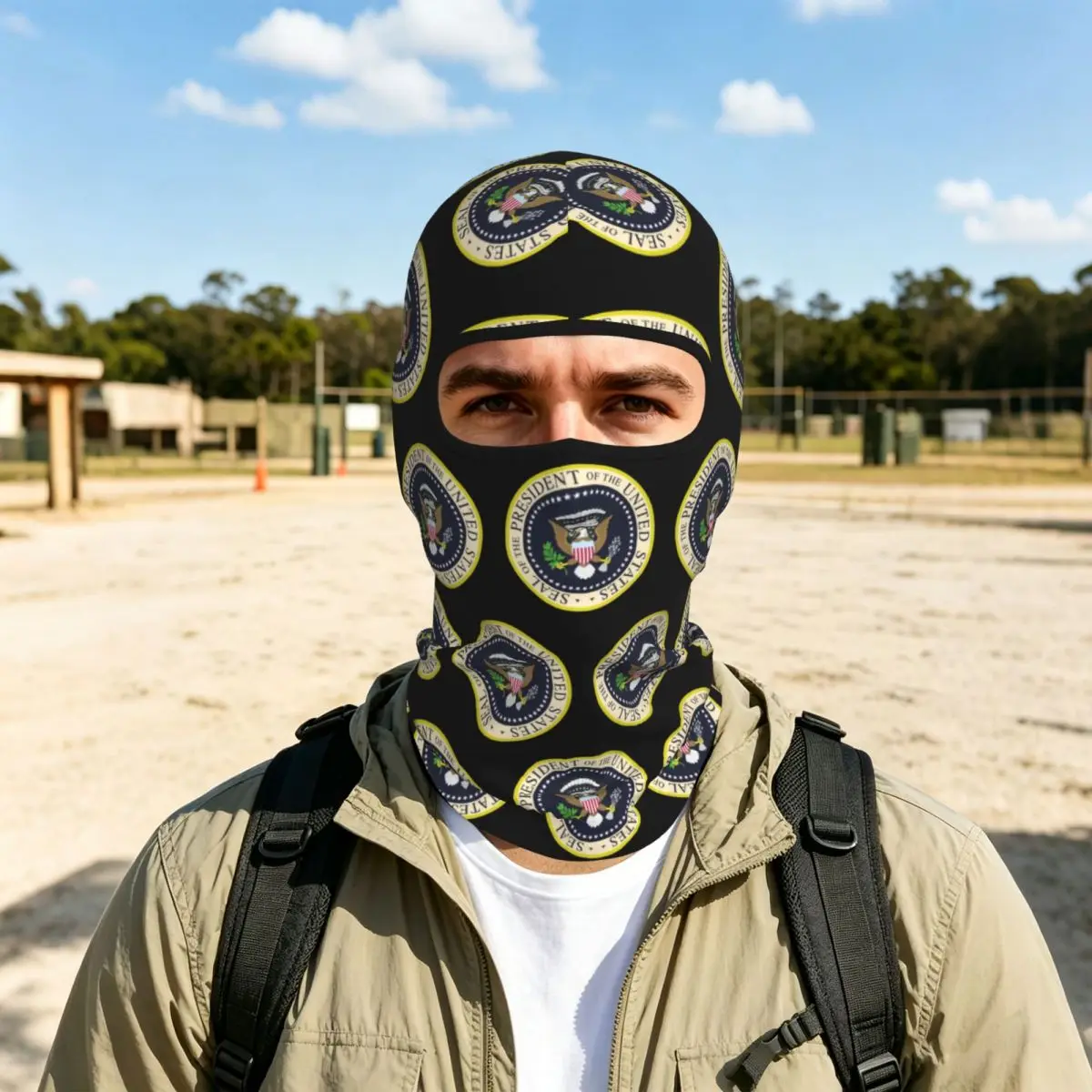 Seal Of The President Of The United States Balaclava Full Face Mask Sun Protection Neck Gaiter For Motorcycle Cycling Outdoor