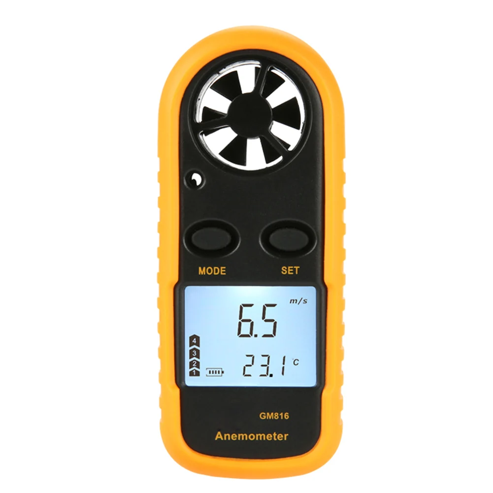 Mini LCD Wind Speed Gauge Air  Flow Meter Digital Anemometer Thermometer Wind Speed Mini LCD Wind Speed Gauge