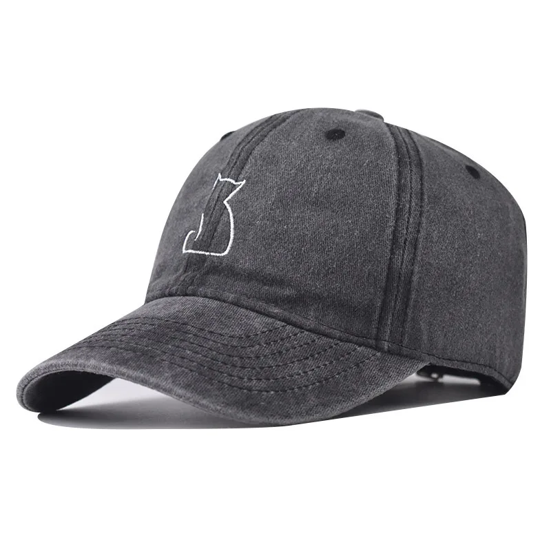 

Washed Vintage Personality Cat Baseball Unisex Denim Simple Distressed Dad Hat