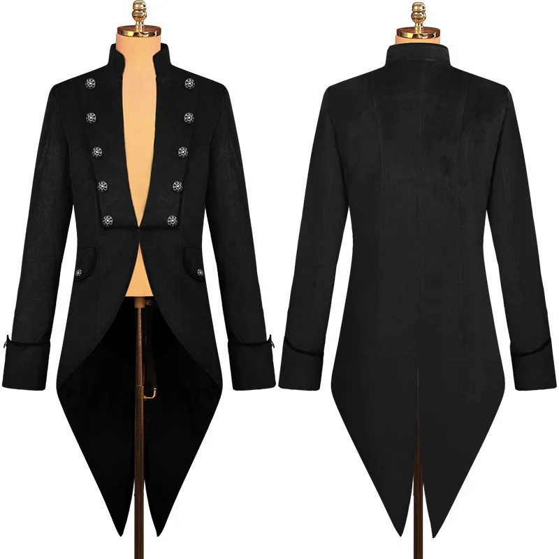 2025年新作 ハロウィン ベルベット生地 タキシード 男女兼用 欧米風 中世 ヴィンテージ パンク テールコート パフォーマンスコスチューム