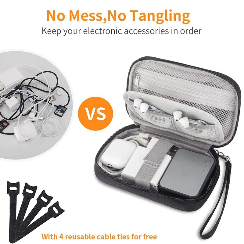 Electronic Organizer, Travel Bag Pouch Portable Electronic Storage Multifunction Case