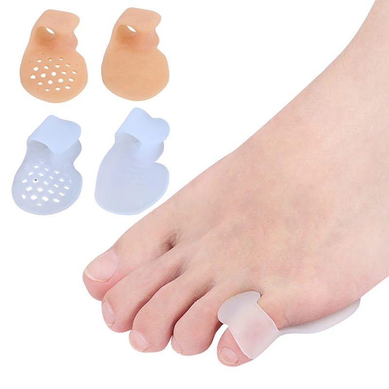 1 par de protectores ortopédicos para dedos del pie, separador interfalangeal, herramientas para el cuidado de los pies