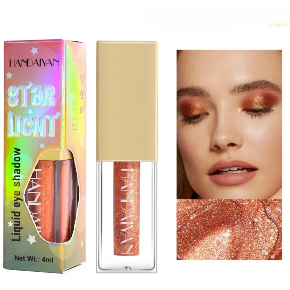 쉬머 글리터 아이 섀도우 형광펜 단일 컬러 다이아몬드 진주 빛 액체 아이 섀도우 메이크업 여성 화장품 12 스타일 2023New