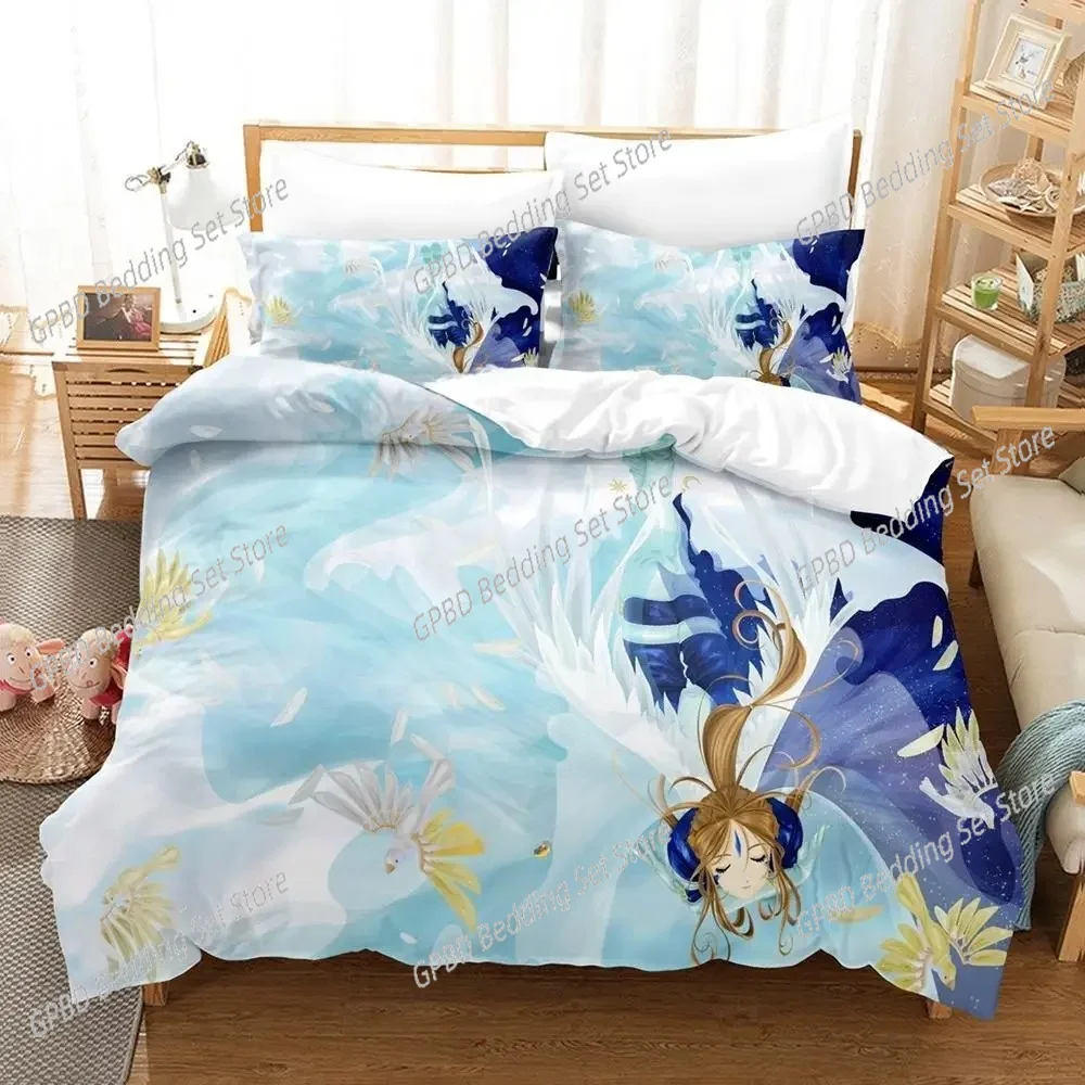 

3d Print Anime Oh My Goddess 3D Bedding Set Duvet Cover Pillowcases Single Twin Full Queen King Size Home Decor Quilt Boys Gift