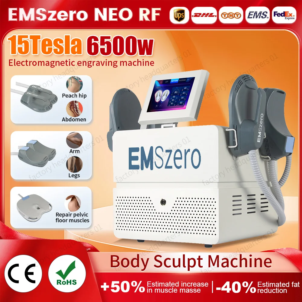 

EMSzero Sculpt Machine 6500W RF EMS Sculpting Electromagnetic Slimming Weight Loss Fat Body Removal Muscle Stimulation Salon