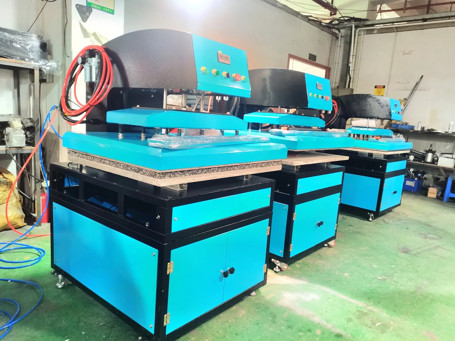 100x120cm Customized 80x100 Large Sublimation Mat Fabric Hot Transfer Equipment Double 2 Pneumatic Heat Press Machine Price