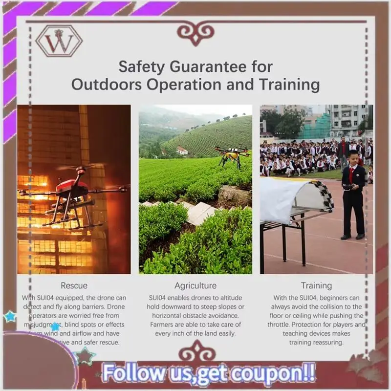 ABBG-SUI04 RC الطائرة بدون طيار الاستشعار بالموجات فوق الصوتية السونار وحدة تجنب العوائق المستقلة ل PIXHAWK MINI PIX RC وحدة تحكم في الطيران