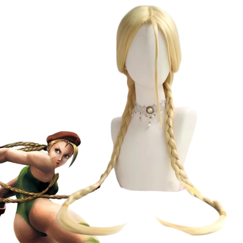 

Парики Cammy, косплей, фэнтезийные волосы, истребитель, костюм SF, аксессуары для маскировки, женская ролевая игра, фантазия, головной убор, реквизит