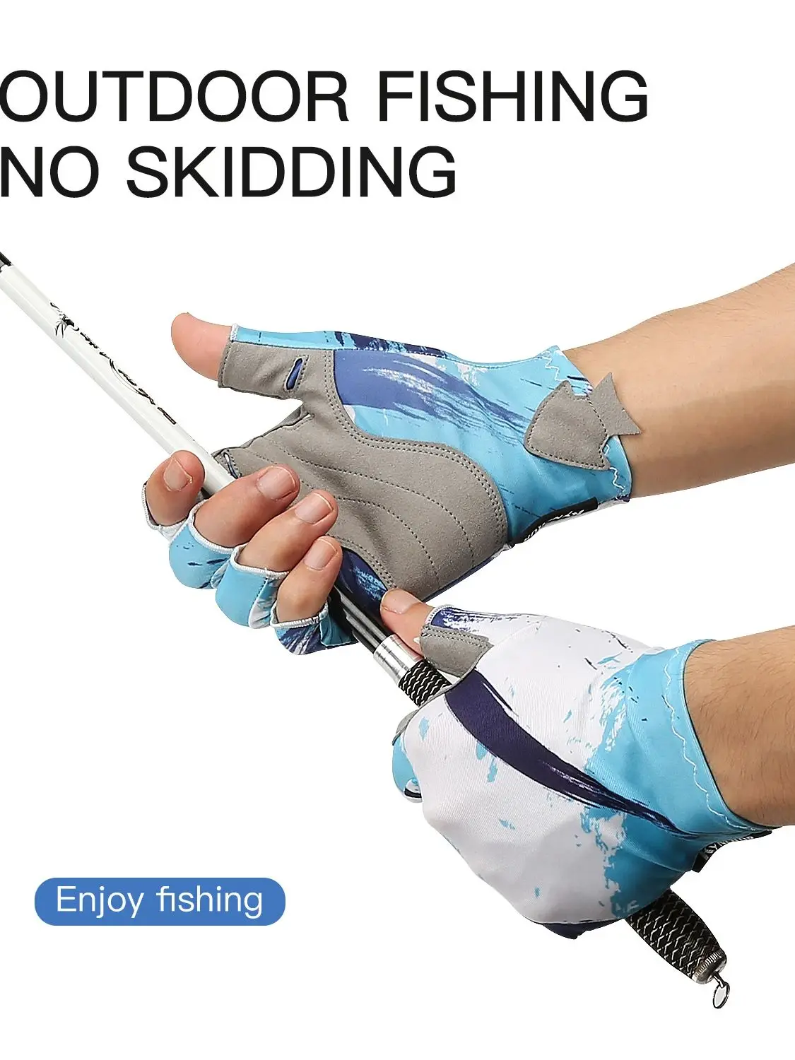 AliExpress Kyncilor Fingerless Fishing Gloves for Men, Anti Slip Leather Gloves, Warm PU Gloves for Fishing Cycling, Outdoor Sport, Winter Gloves