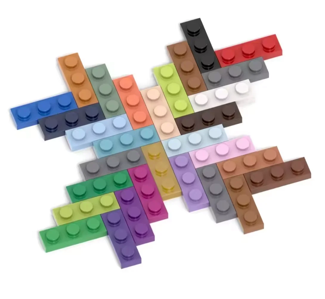 20PCS MOC Parts 3623 Plate 1X3 Compatible Assembly Building Blocks Accessories DIY STEM Stacking Bricks Educational Toy