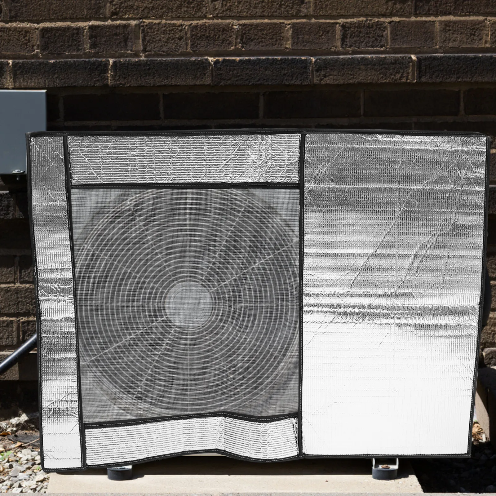 

1 шт. защитный чехол для кондиционера, водонепроницаемый, из алюминиевой фольги, пылезащитный, для наружного блока, всесезонный, устойчивый к погодным условиям